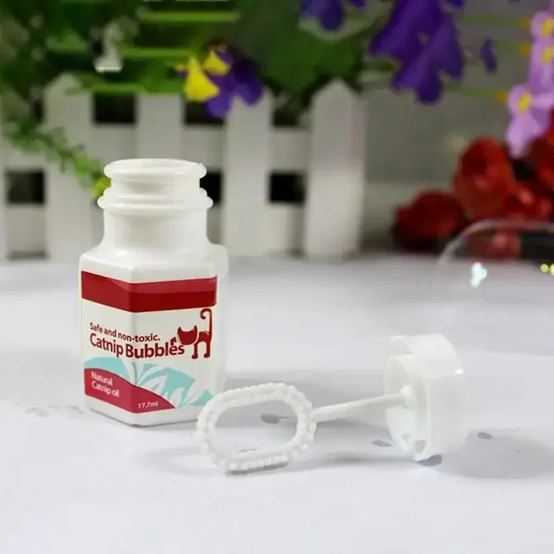 Burbujas de Catnip para Gatos – Spray Interactivo y Seguro de Aceite de Hierba Gatera