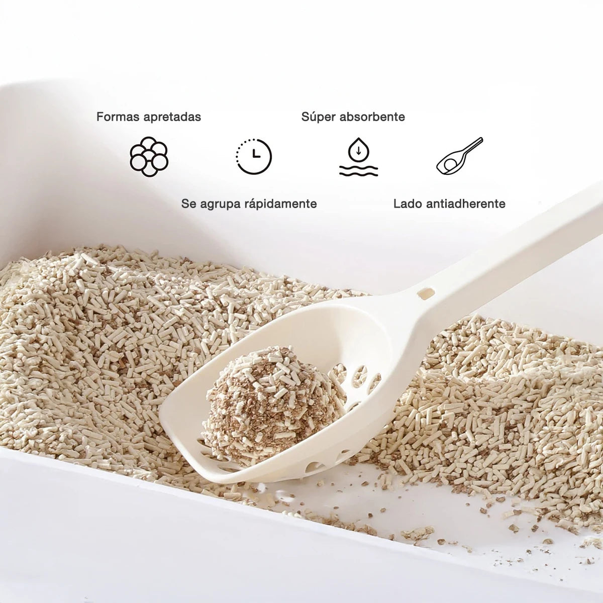 Arena de Tofu Yommy Premium – 100 % Vegetal, Sin Polvo y Biodegradable