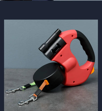 Correa Retráctil Doble para Perros – 3M, LED y Reflectante