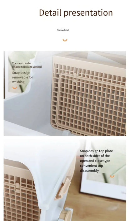 Caja de Arena Semiautomática para Gatos – Limpieza Rápida, Lujo y Comodidad para tu Mascota