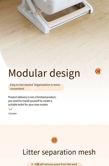 Caja de Arena Semiautomática para Gatos – Limpieza Rápida, Lujo y Comodidad para tu Mascota