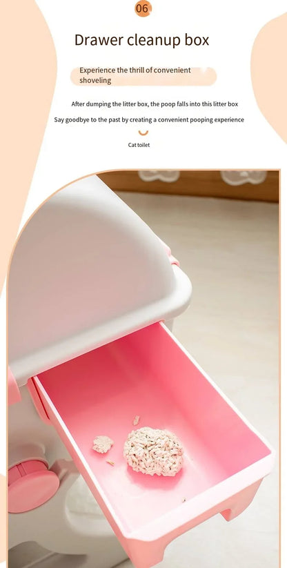 Caja de Arena Semiautomática para Gatos – Limpieza Rápida, Lujo y Comodidad para tu Mascota