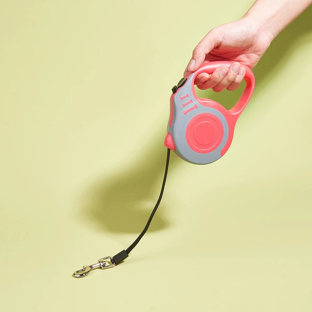 Correa Retráctil de Nylon 5M para Perros y Gatos – Duradera y Segura