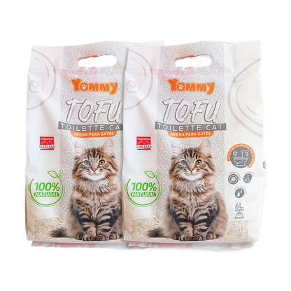Arena de Tofu Yommy Premium – 100 % Vegetal, Sin Polvo y Biodegradable