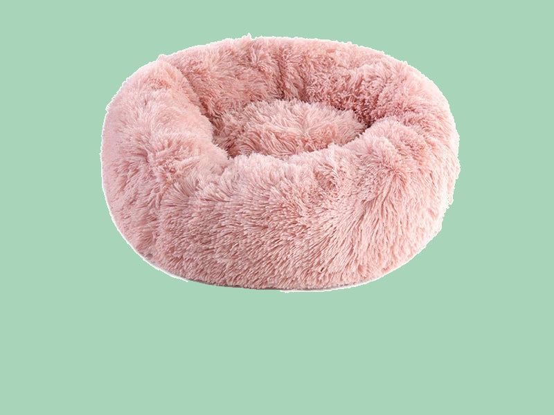 cama comoda perro y gato nude rosa