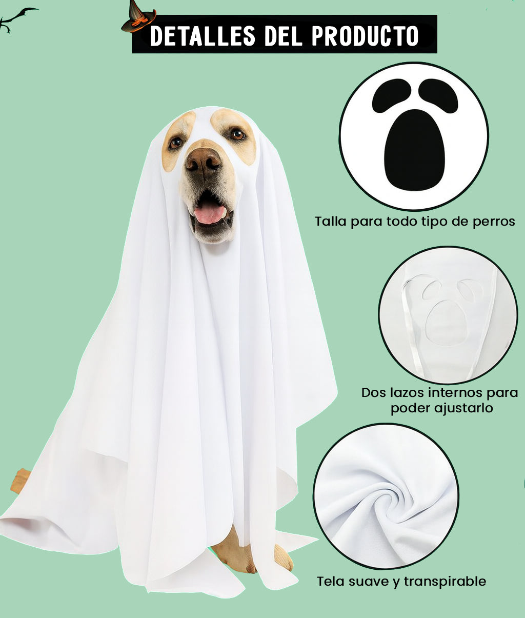 detalles de producto sabana perro halloween fantasma
