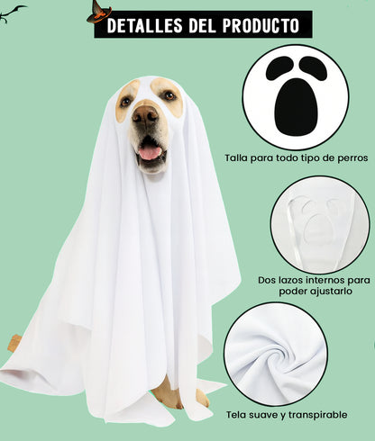 detalles de producto sabana perro halloween fantasma