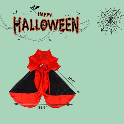 Disfraz de Vampiro para Perros y Gatos – Capa Negra Kawaii para Halloween