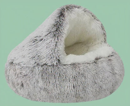 Cama Nido de Peluche para Gatos y Perros Pequeños | Refugio cálido y acogedor para otoño e invierno