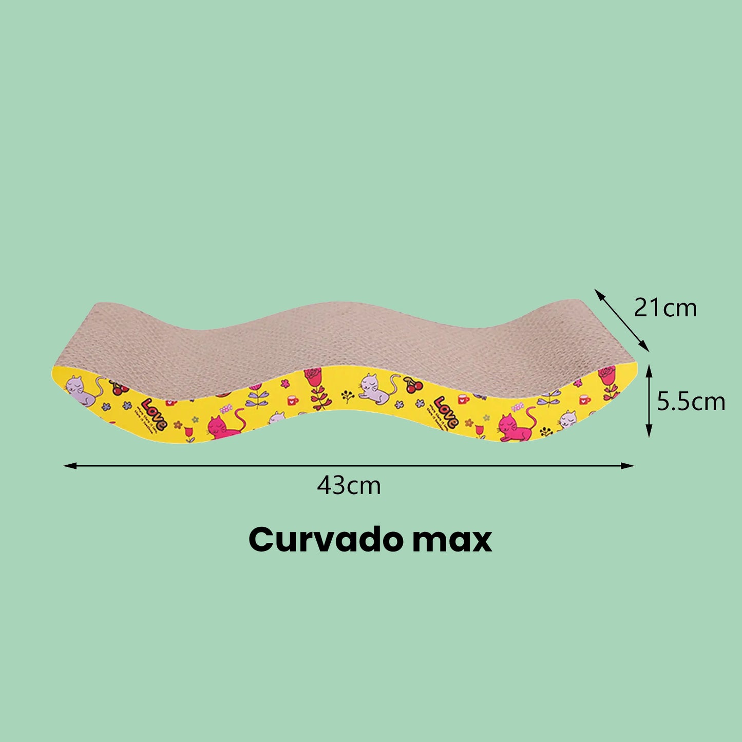 Rascador de cartón para gatos, duradero y ecológico, ideal para el cuidado de sus uñas y proteger los muebles